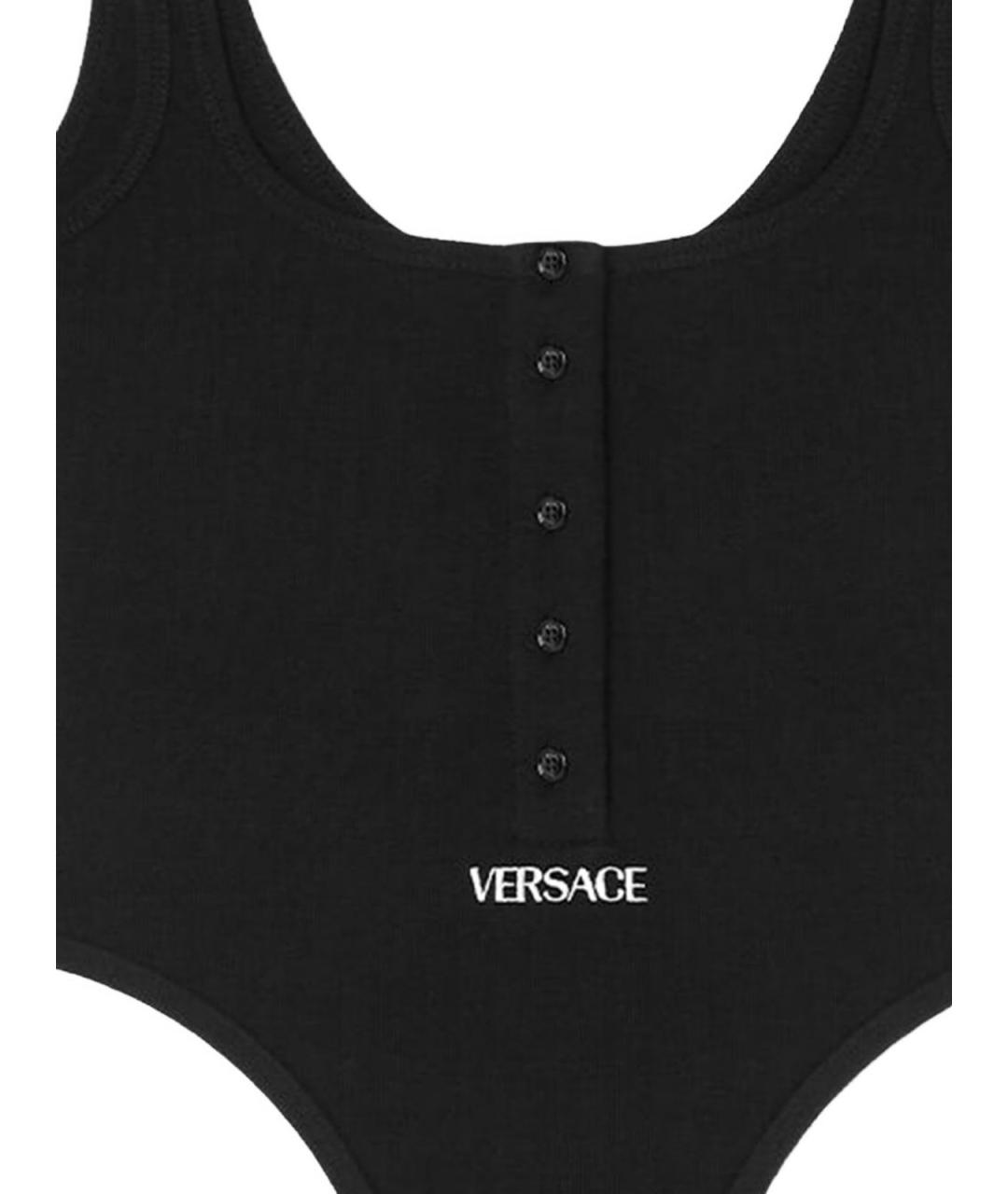 VERSACE Черная хлопковая майка, фото 2
