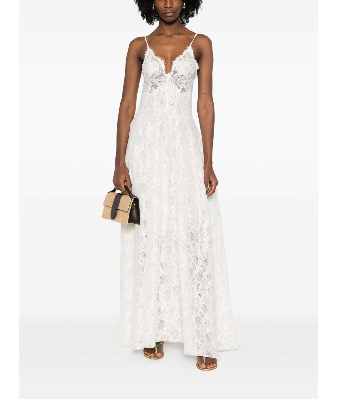ERMANNO SCERVINO Белое хлопковое повседневное платье, фото 5