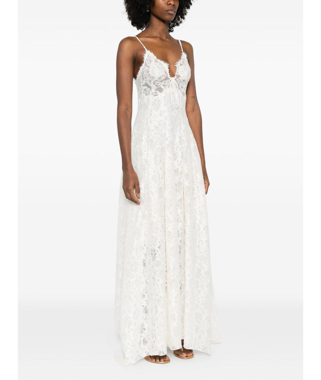 ERMANNO SCERVINO Белое хлопковое повседневное платье, фото 4