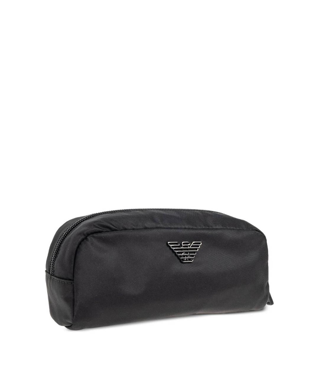 EMPORIO ARMANI Черная нейлоновая барсетка, фото 2