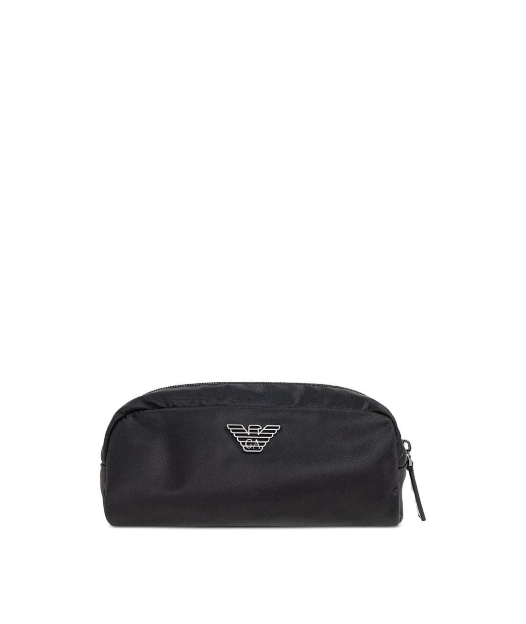 EMPORIO ARMANI Черная нейлоновая барсетка, фото 1