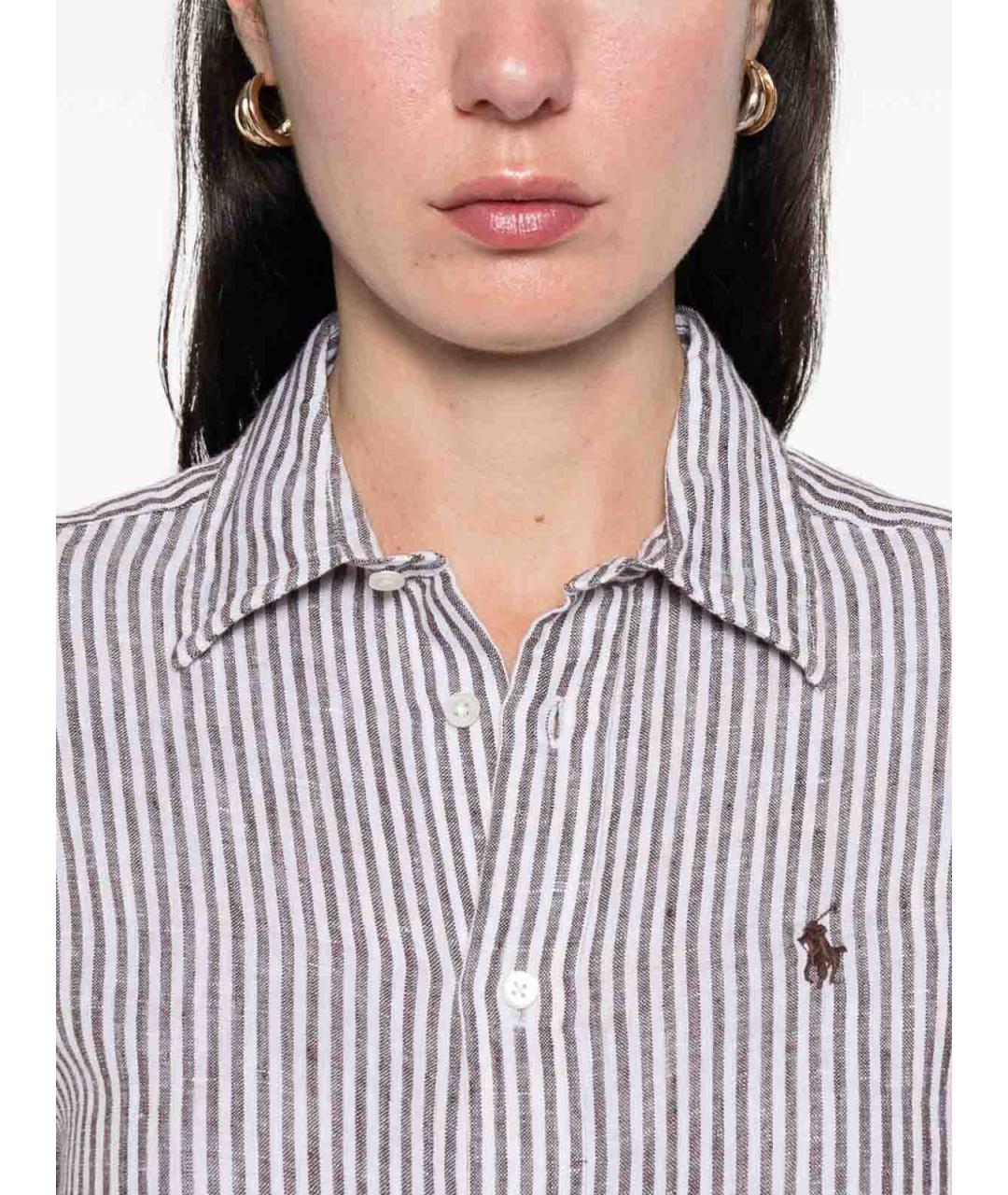 POLO RALPH LAUREN Белая льняная рубашка, фото 4