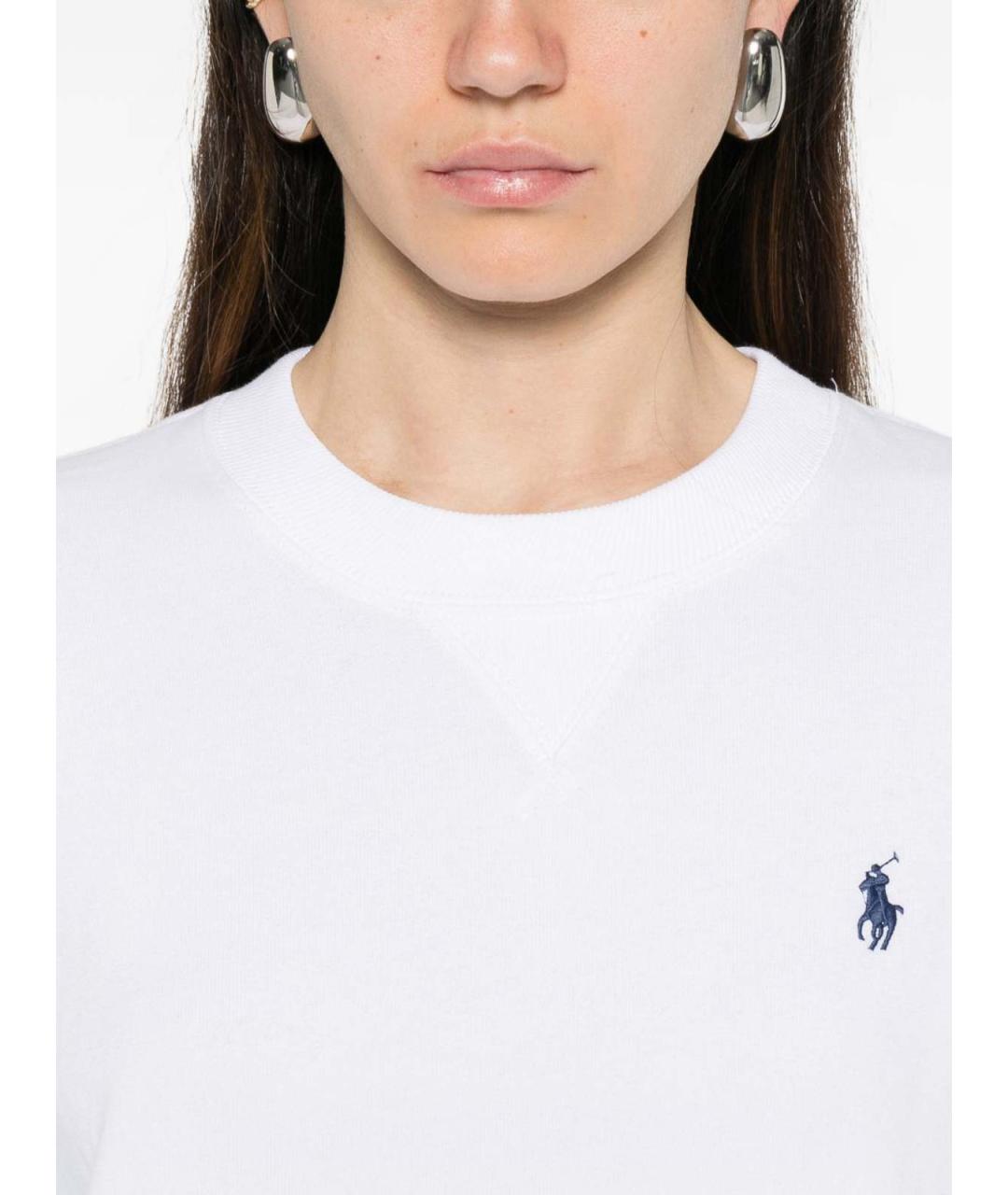 POLO RALPH LAUREN Белый полиэстеровый джемпер / свитер, фото 2