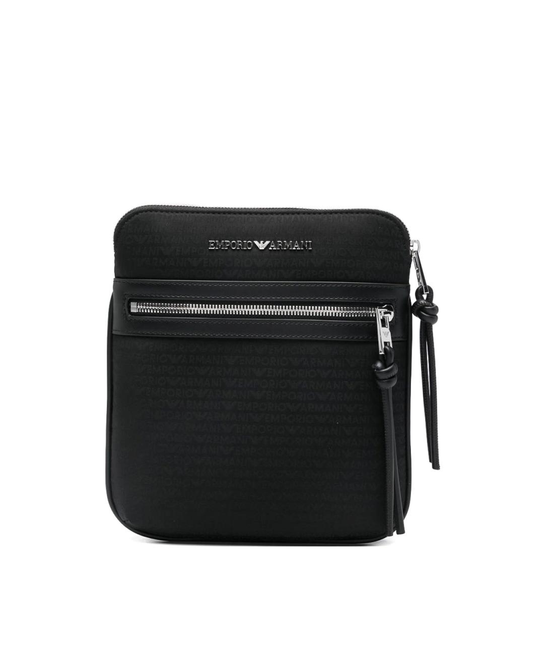 EMPORIO ARMANI Черная синтетическая сумка на плечо, фото 1