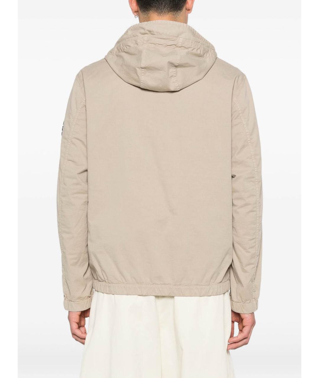 STONE ISLAND Бежевая хлопковая куртка, фото 3