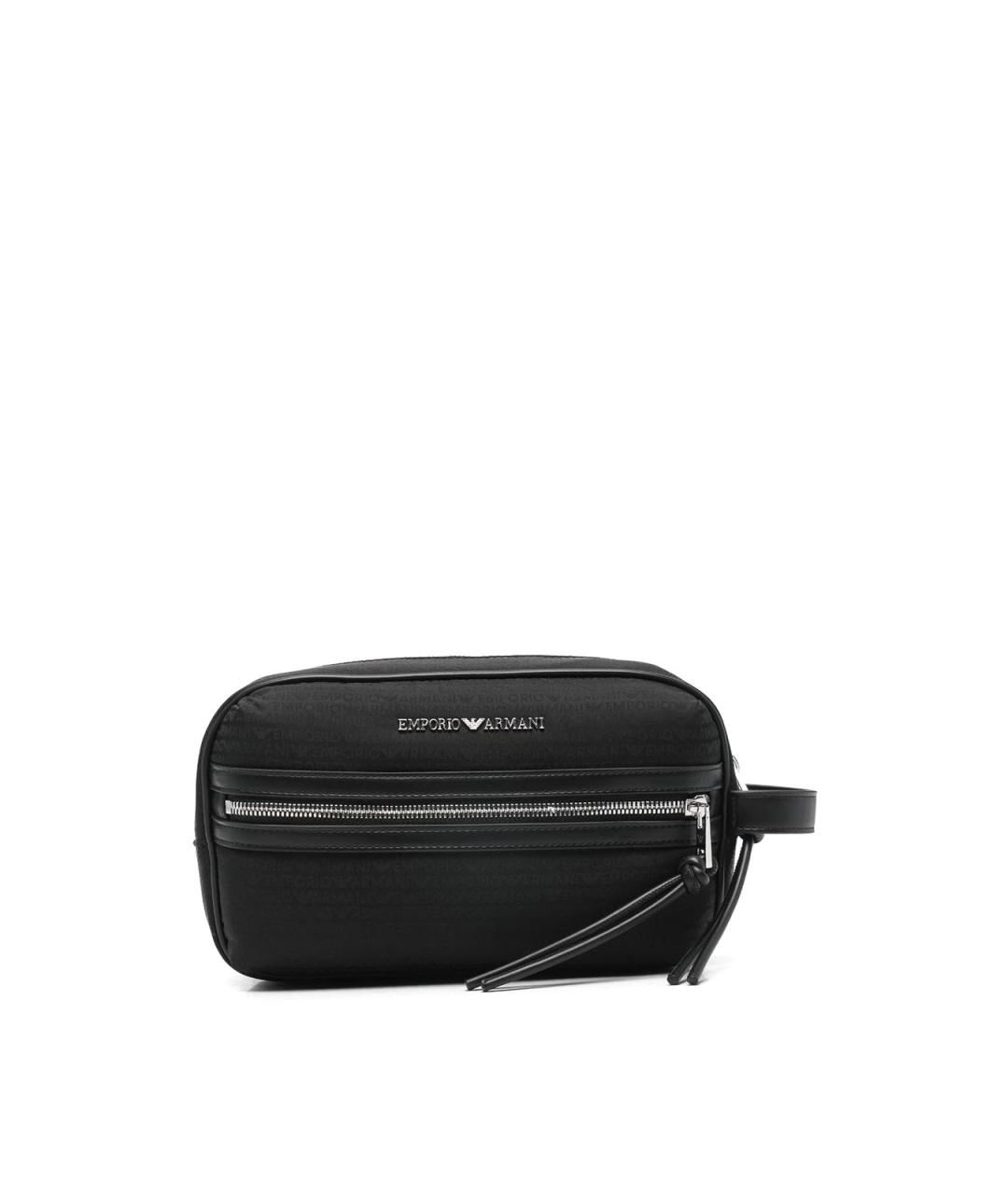 EMPORIO ARMANI Черная нейлоновая барсетка, фото 1