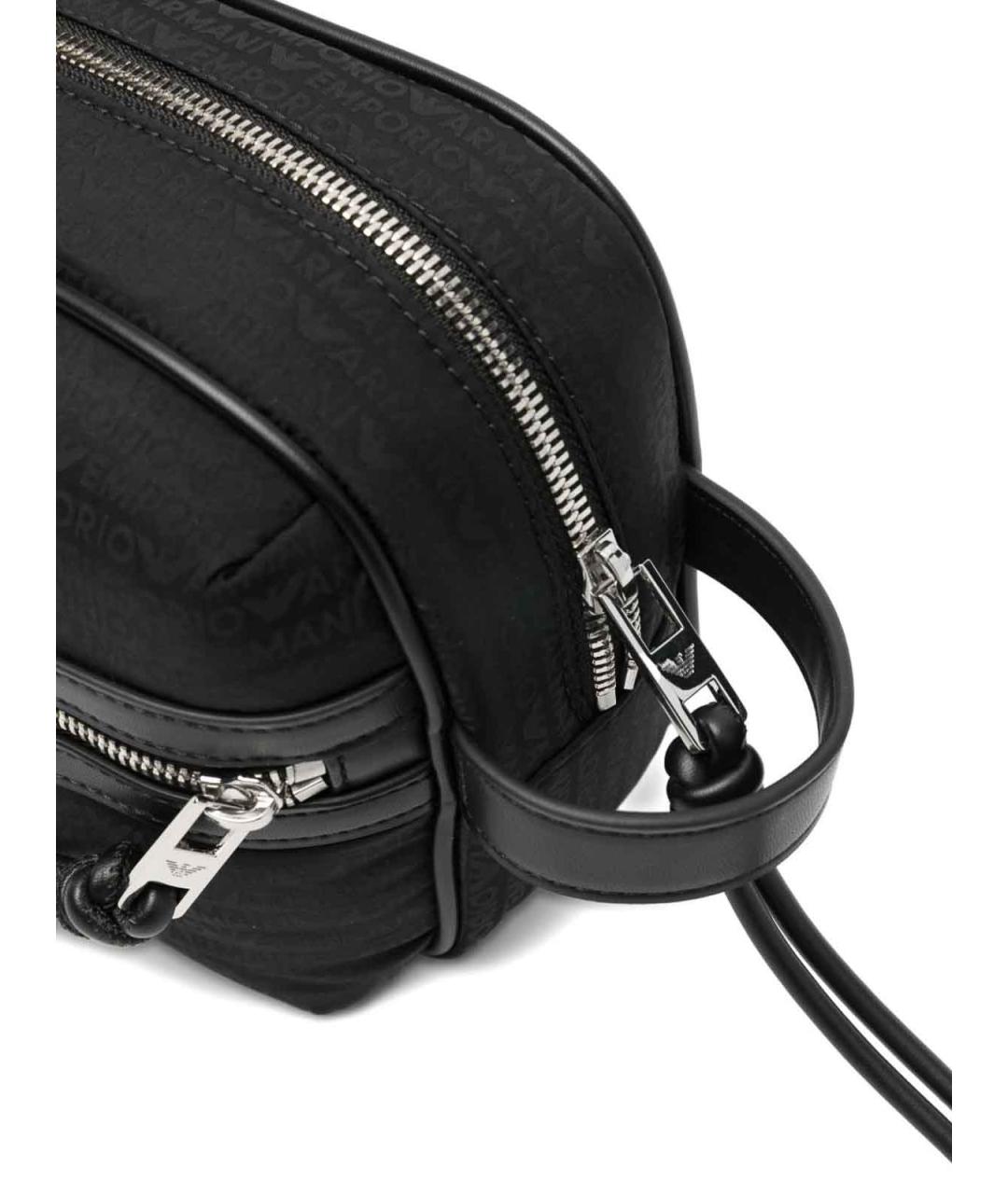 EMPORIO ARMANI Черная нейлоновая барсетка, фото 2