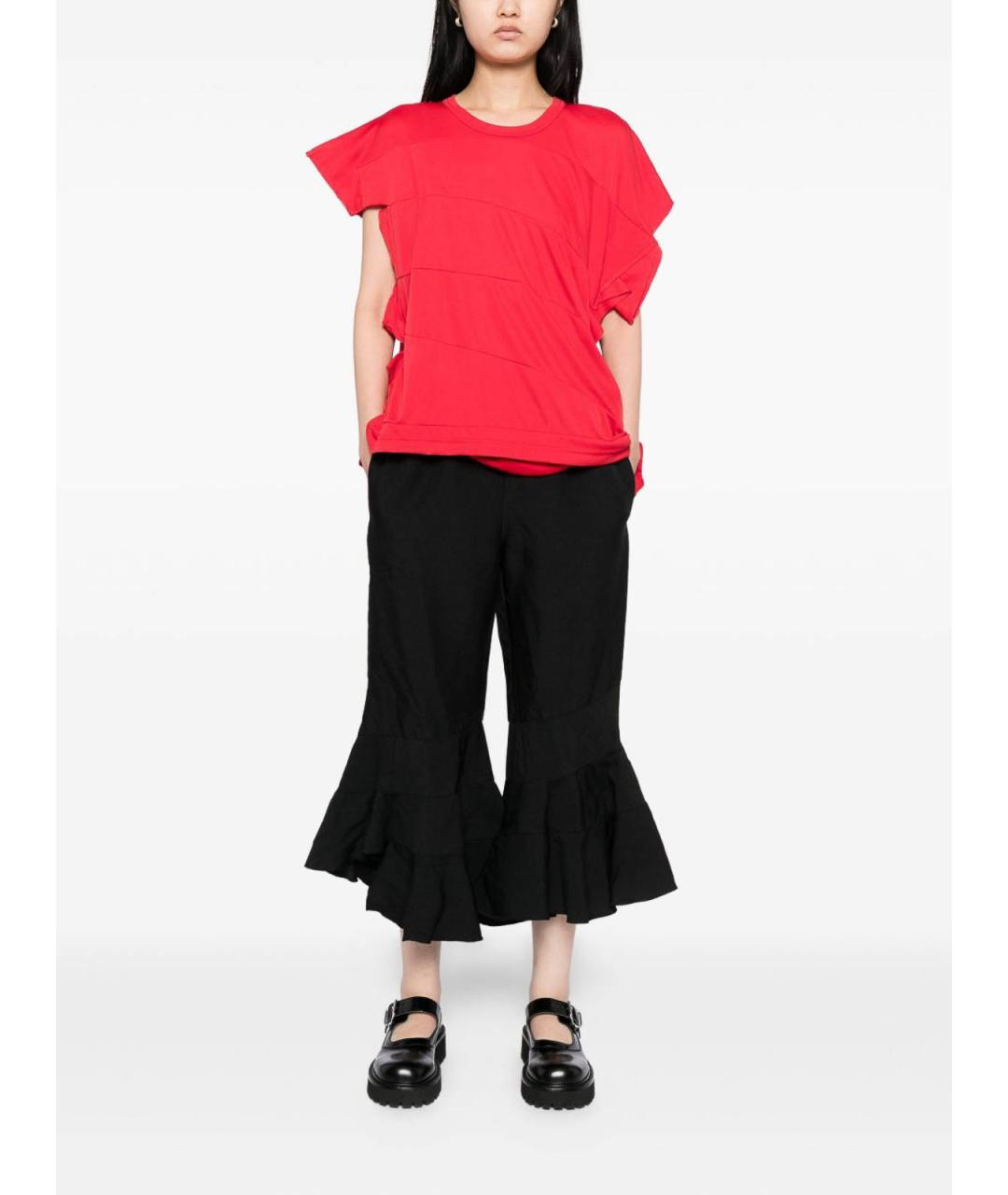 COMME DES GARÇONS Черные шерстяные брюки широкие, фото 5
