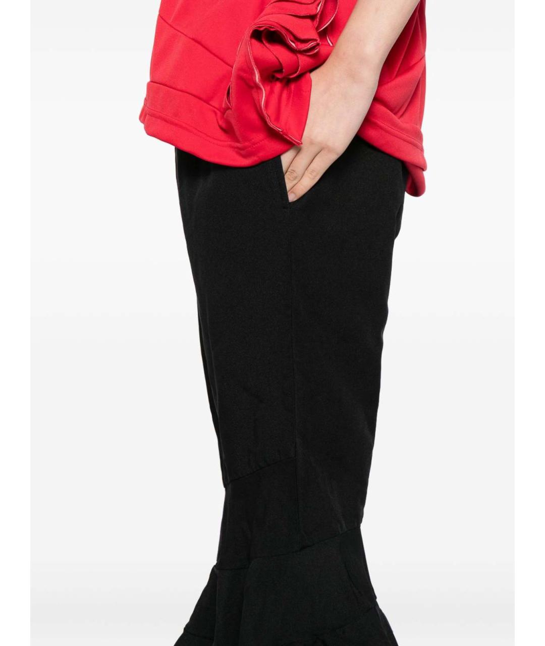 COMME DES GARÇONS Черные шерстяные брюки широкие, фото 2
