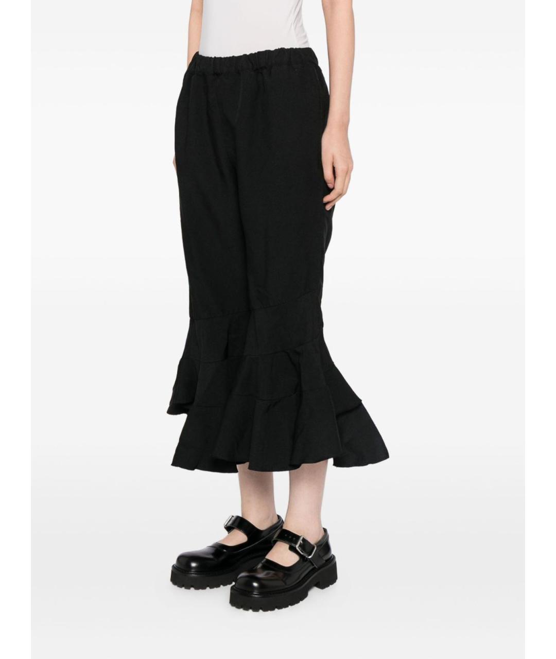 COMME DES GARÇONS Черные шерстяные брюки широкие, фото 3
