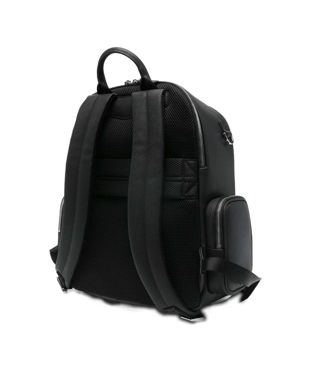 EMPORIO ARMANI Черный рюкзак из искусственной кожи, фото 3