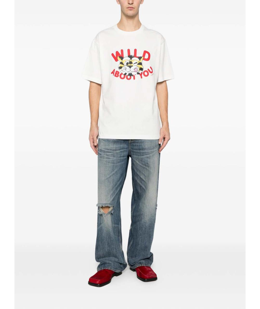 KENZO Белая хлопковая футболка, фото 4