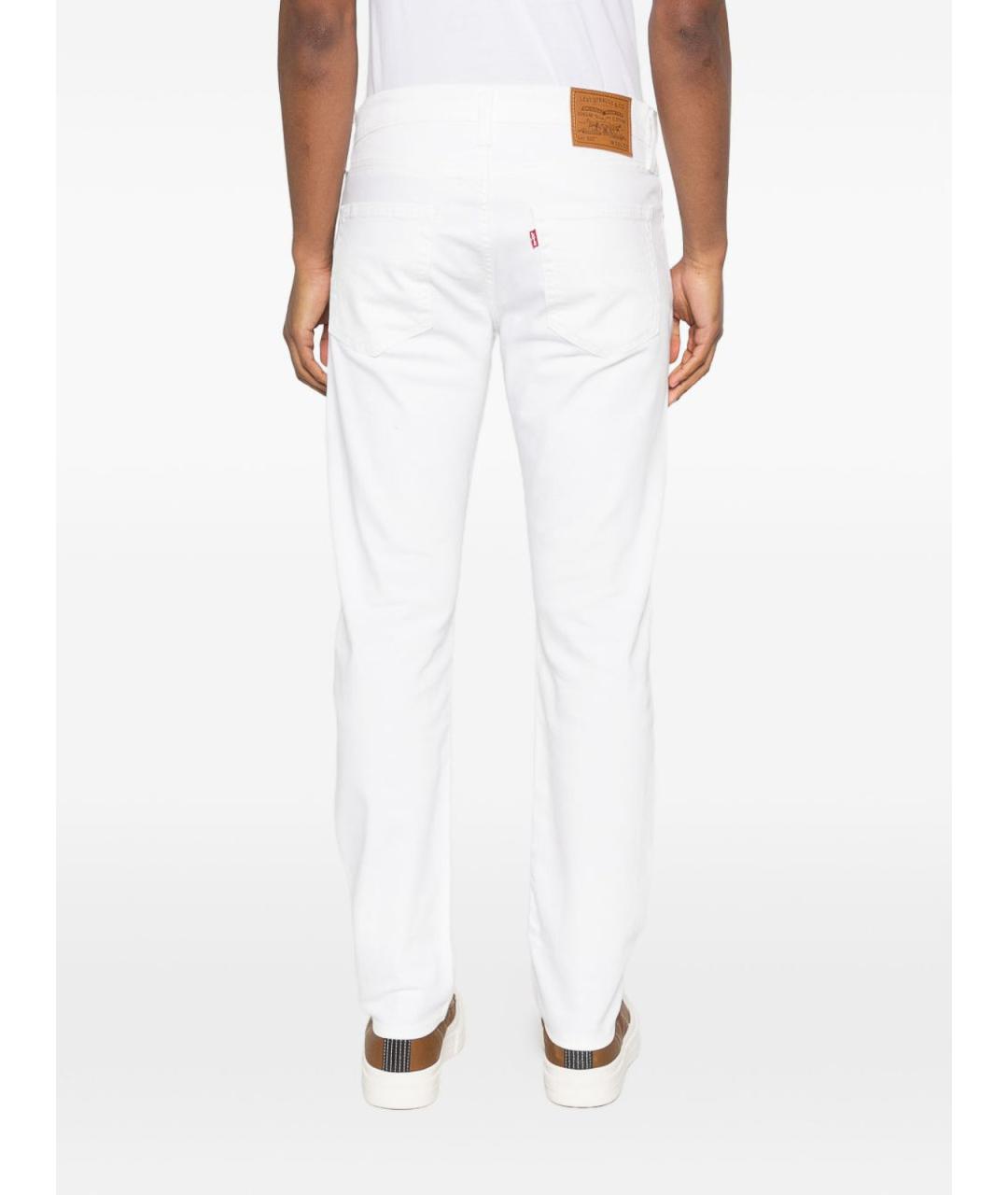 LEVI'S Белые хлопковые прямые джинсы, фото 3