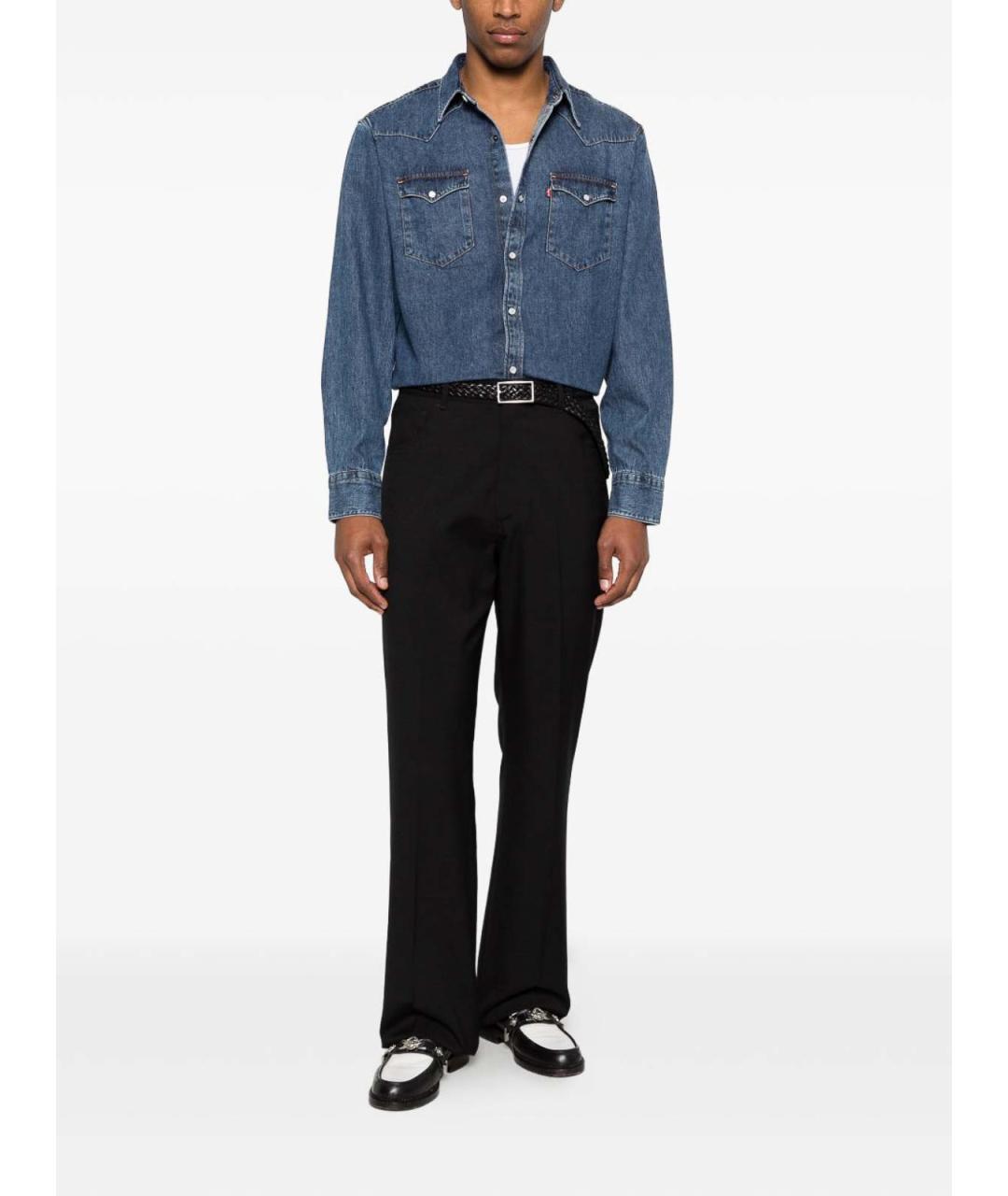 LEVI'S Синяя хлопковая кэжуал рубашка, фото 2