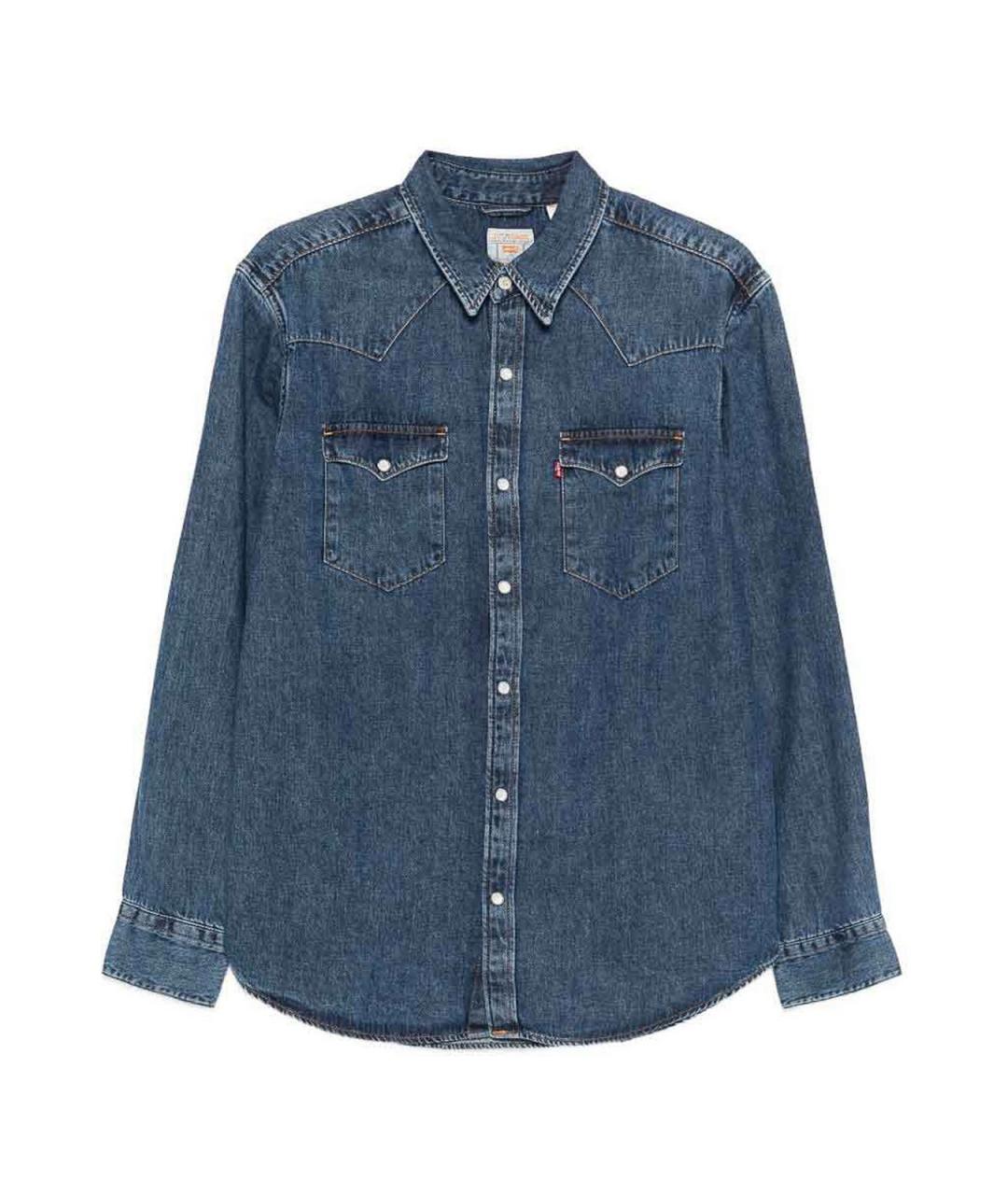 LEVI'S Синяя хлопковая кэжуал рубашка, фото 1