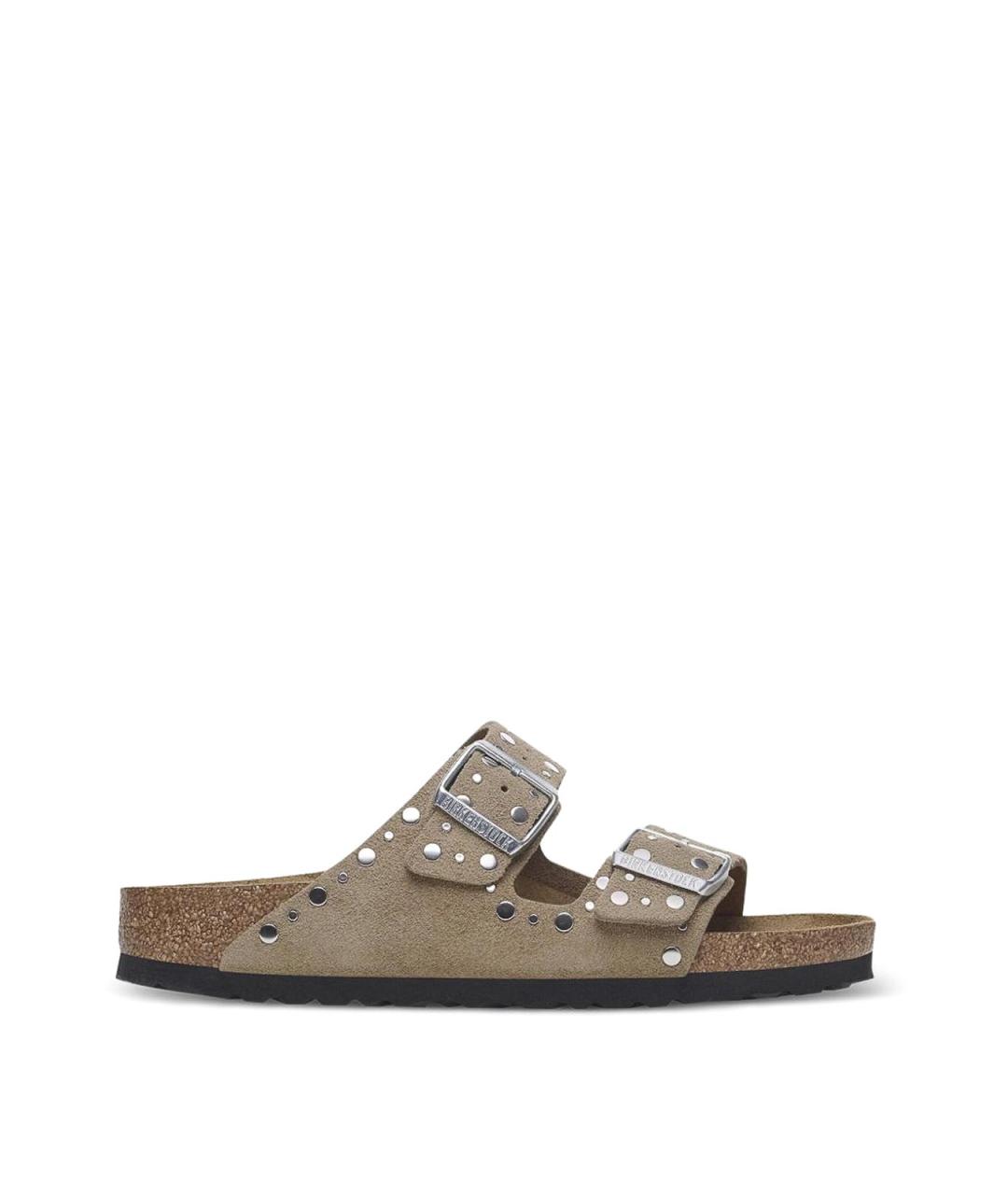 BIRKENSTOCK Бежевые замшевые сандалии, фото 1