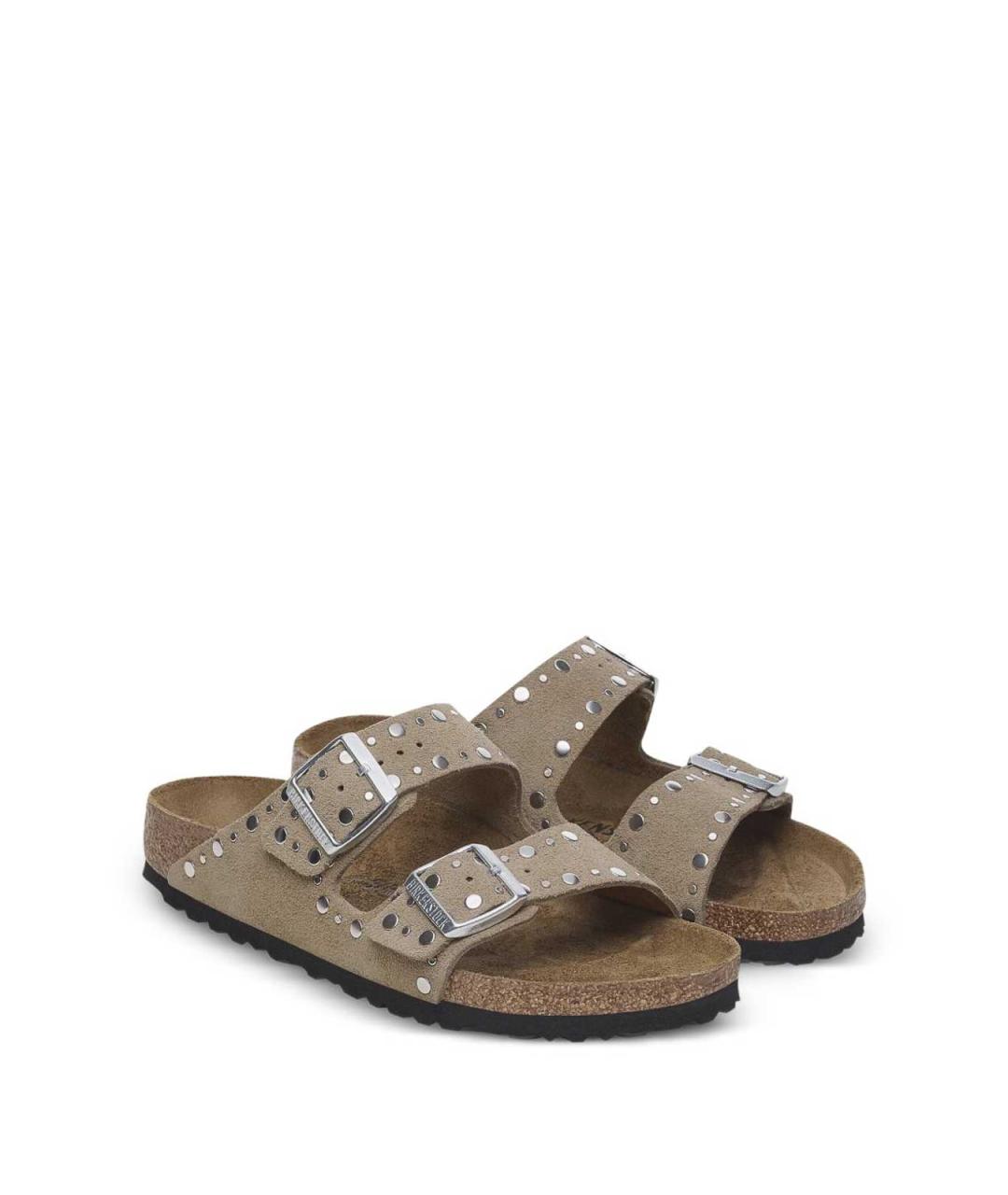 BIRKENSTOCK Бежевые замшевые сандалии, фото 2