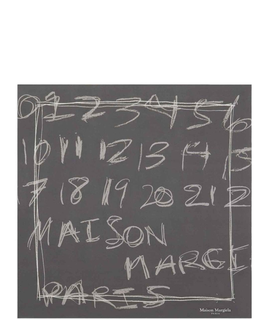 MAISON MARGIELA Серый шелковый шарф, фото 2
