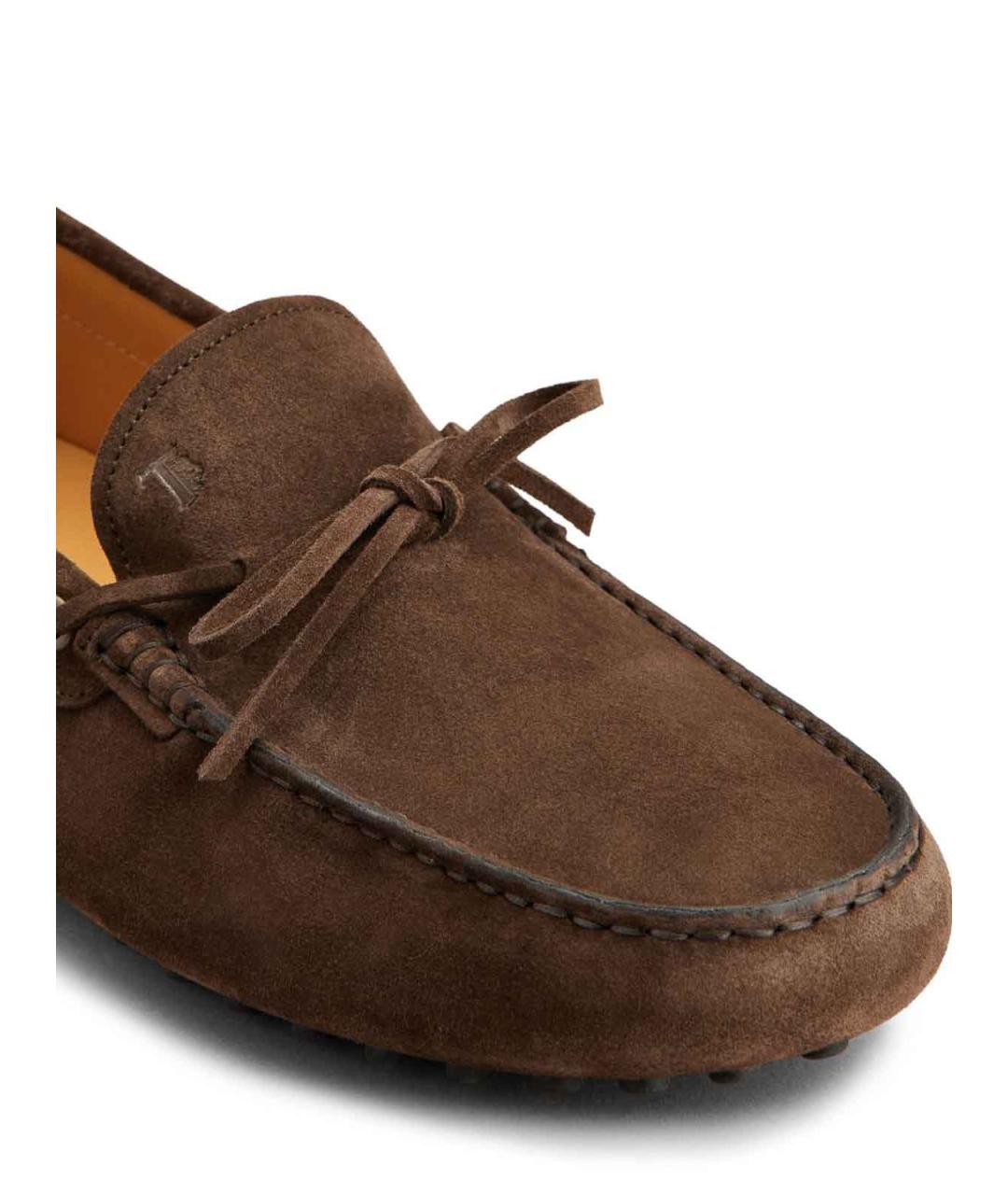 TOD'S Коричневые кожаные лоферы, фото 5