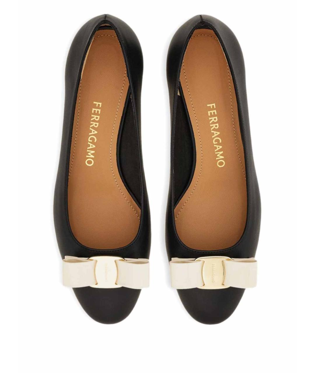 FERRAGAMO Черные кожаные туфли, фото 4