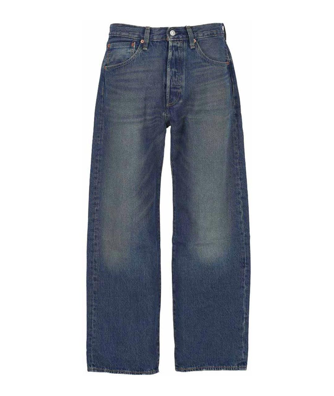 LEVI'S Синие хлопковые прямые джинсы, фото 1