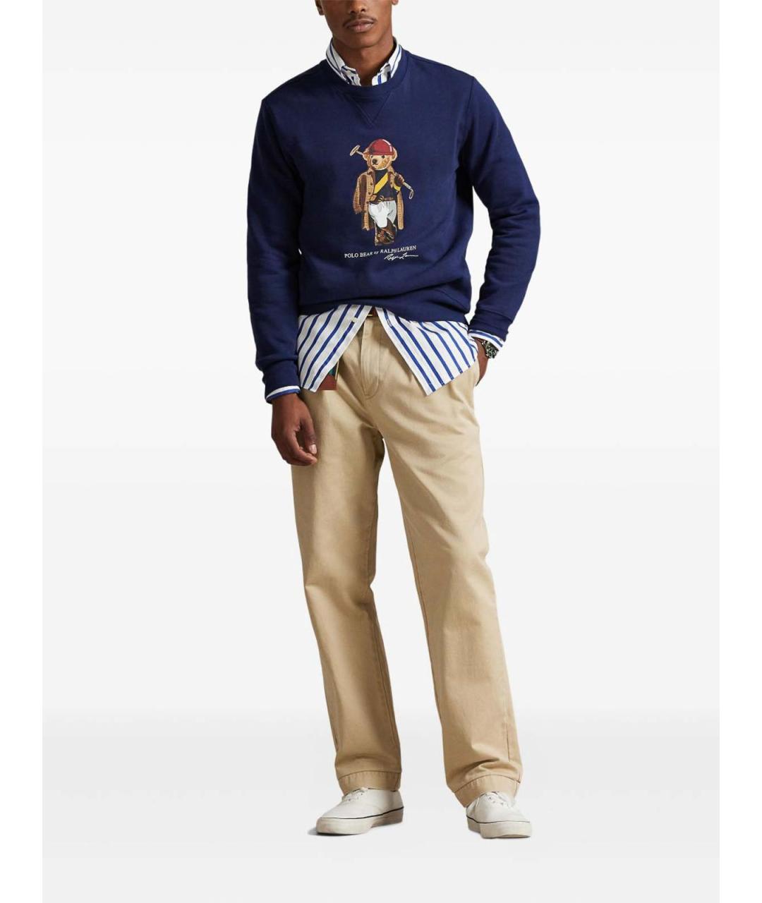 POLO RALPH LAUREN Синий хлопковый джемпер / свитер, фото 4