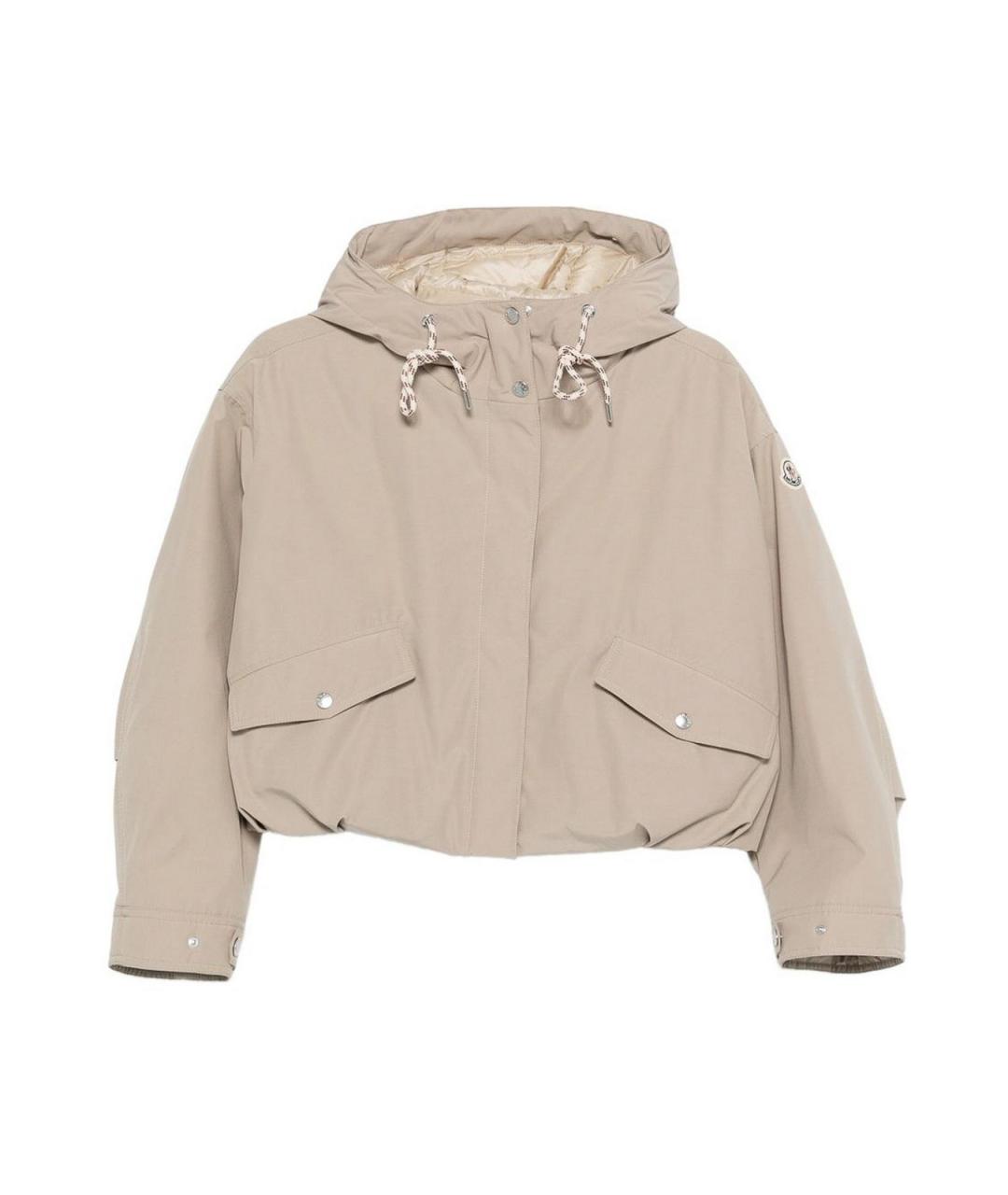 MONCLER Серая полиэстеровая куртка, фото 1