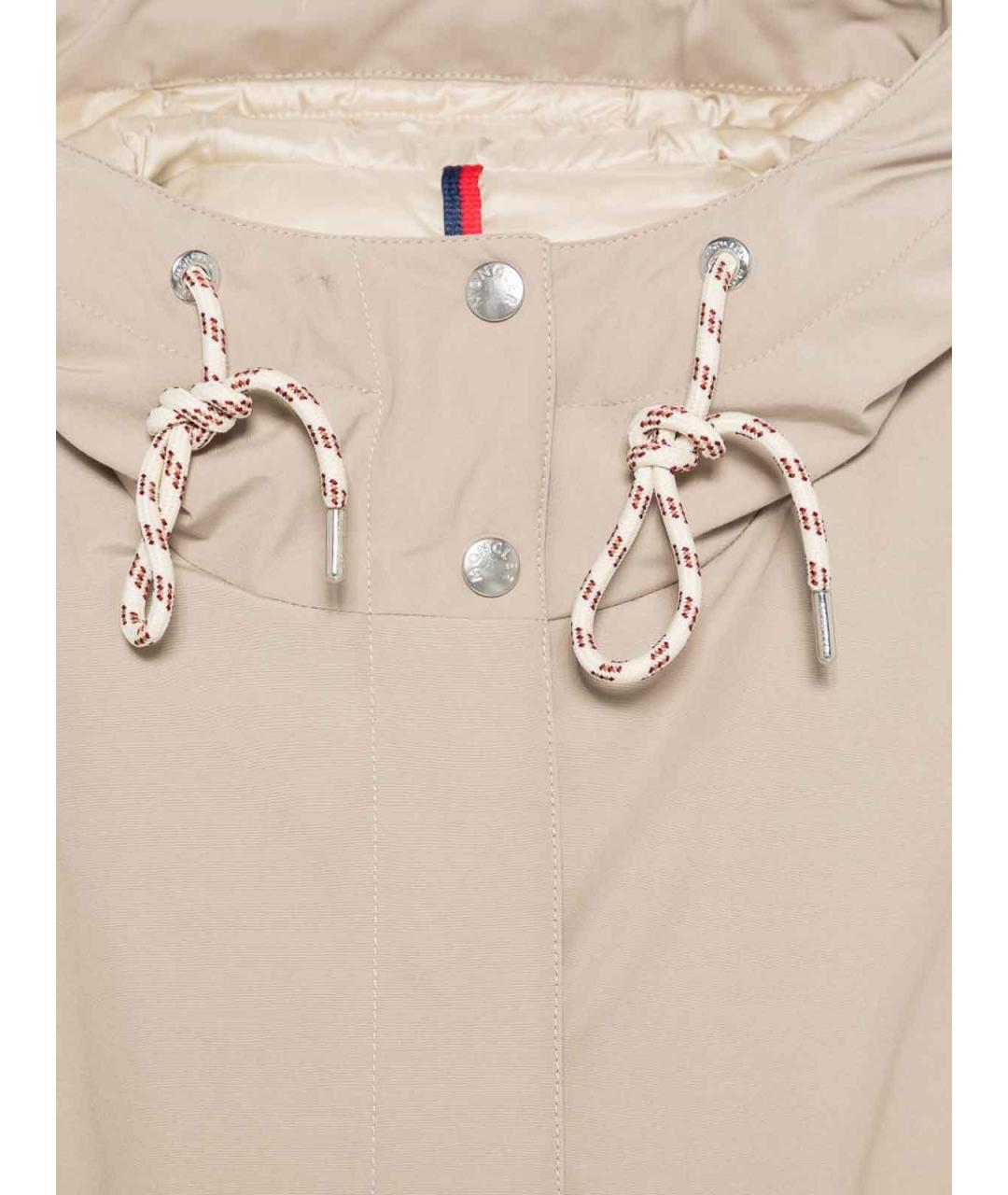 MONCLER Серая полиэстеровая куртка, фото 3