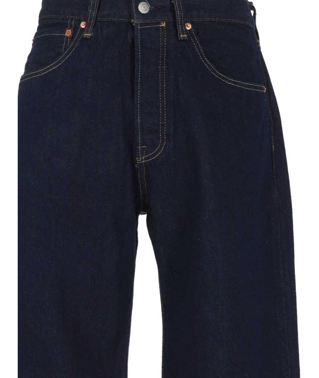 LEVI'S Синие хлопковые прямые джинсы, фото 2