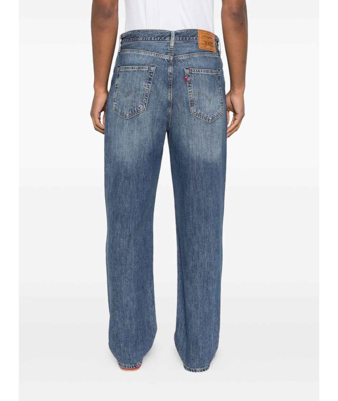 LEVI'S Синие хлопковые прямые джинсы, фото 5