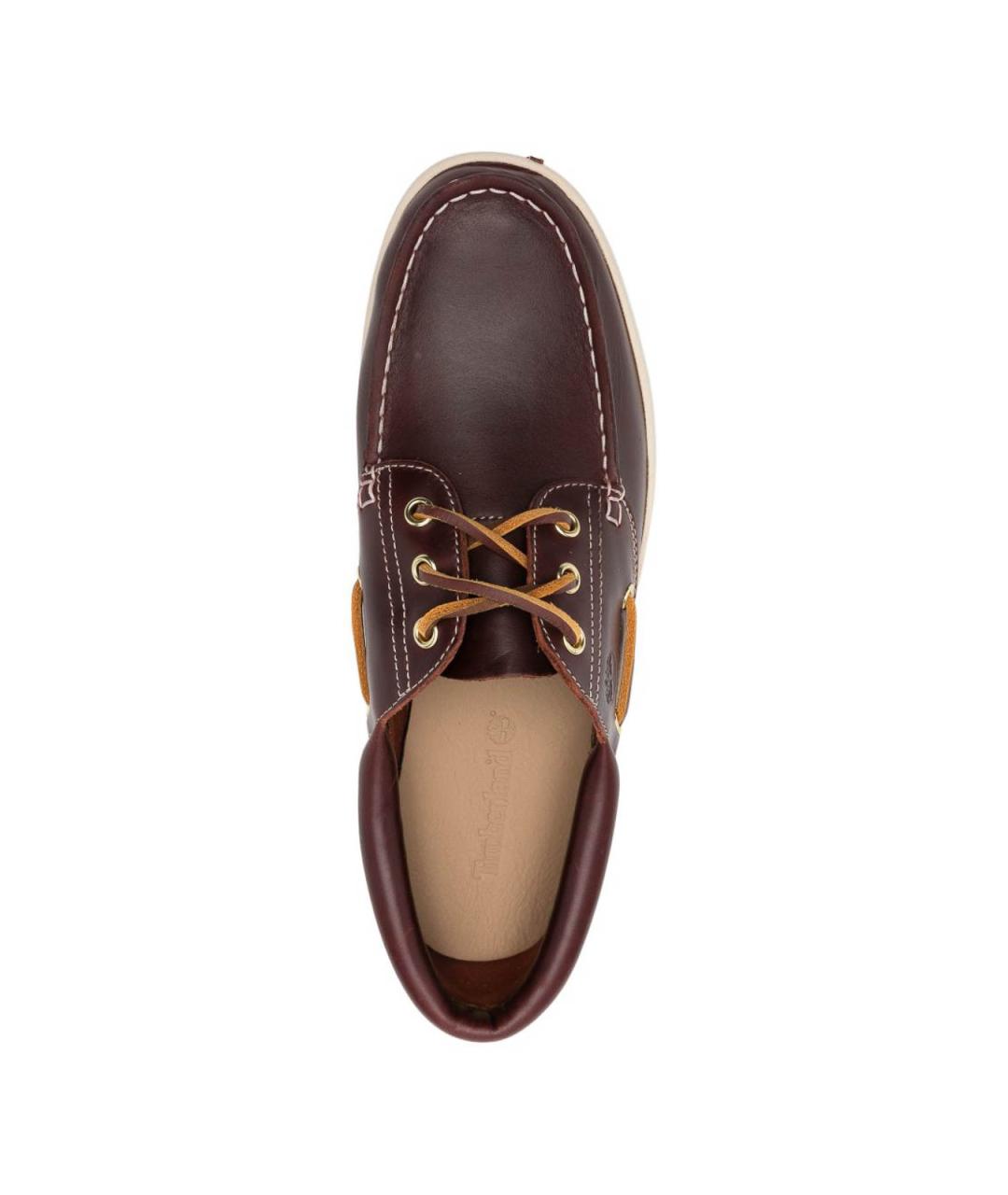TIMBERLAND Бордовые кожаные низкие ботинки, фото 3