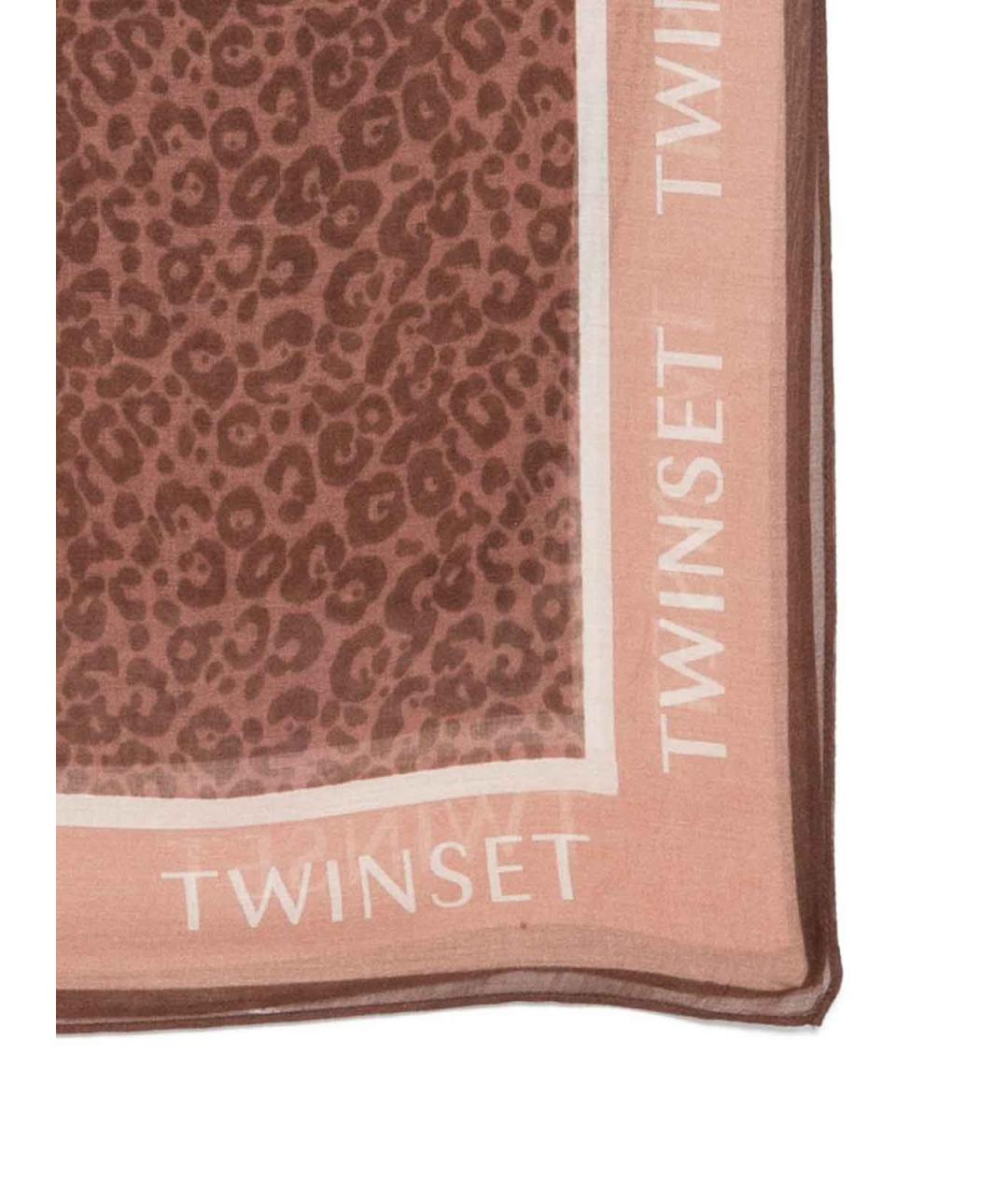 TWIN-SET Коричневый шарф, фото 3