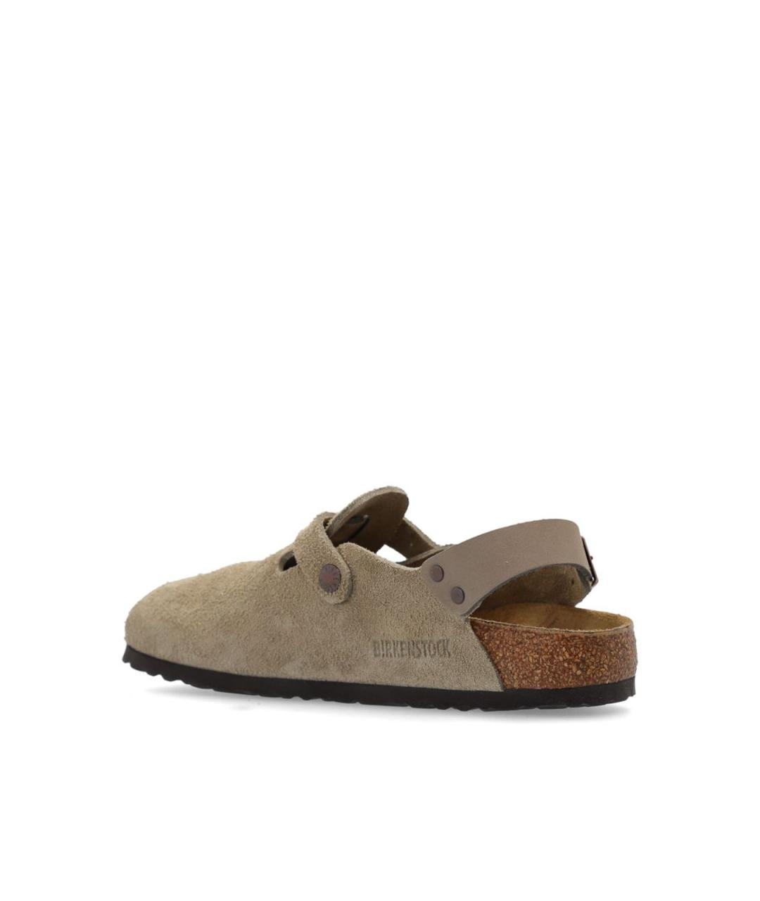 BIRKENSTOCK Бежевые замшевые сандалии, фото 3