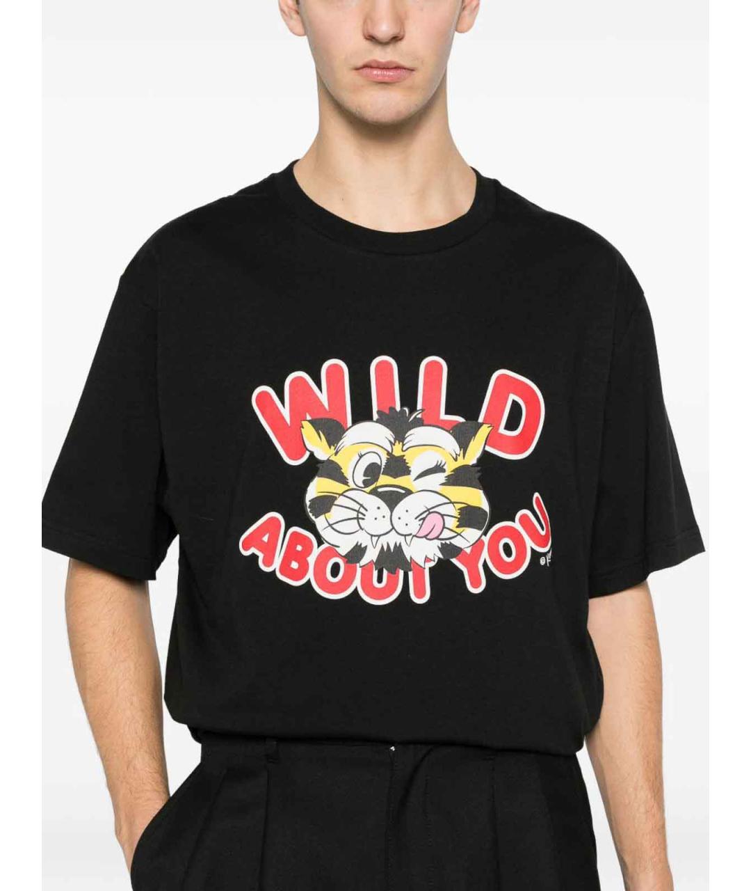 KENZO Черная хлопковая футболка, фото 2