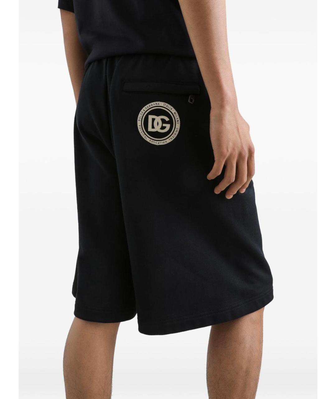 DOLCE&GABBANA Черные хлопковые шорты, фото 4