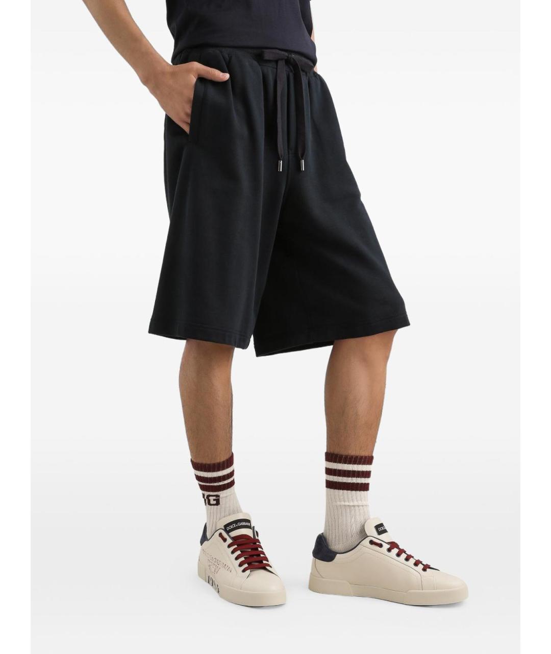 DOLCE&GABBANA Черные хлопковые шорты, фото 5