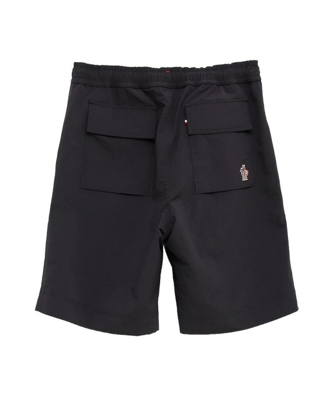 MONCLER Черные полиэстеровые шорты, фото 2