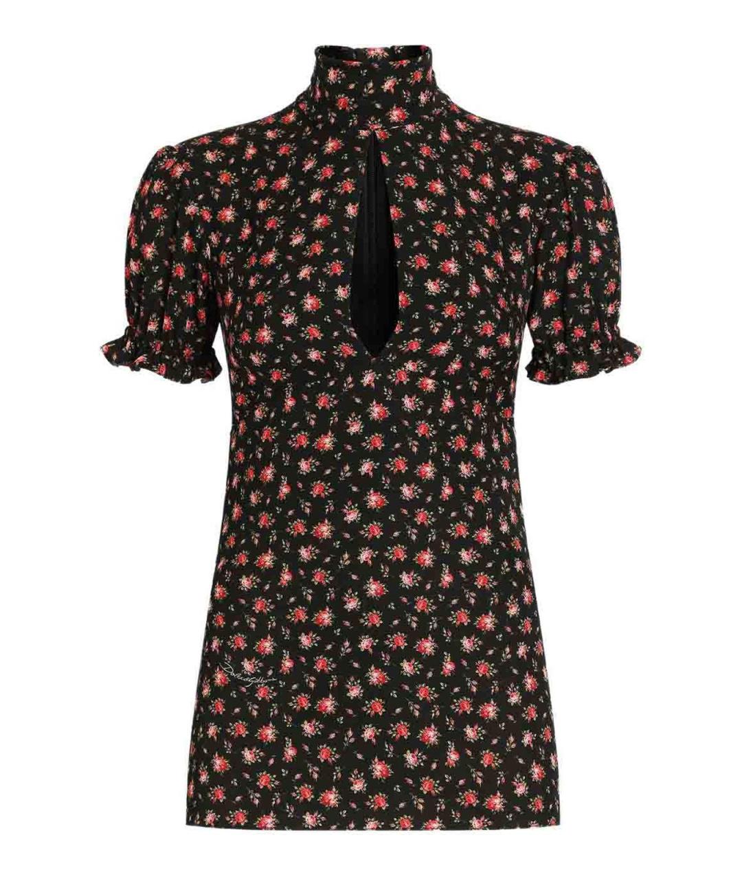 DOLCE&GABBANA Черная шелковая блузы, фото 1