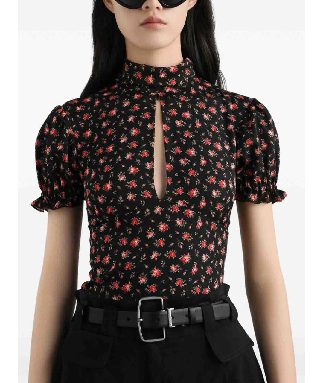 DOLCE&GABBANA Черная шелковая блузы, фото 4