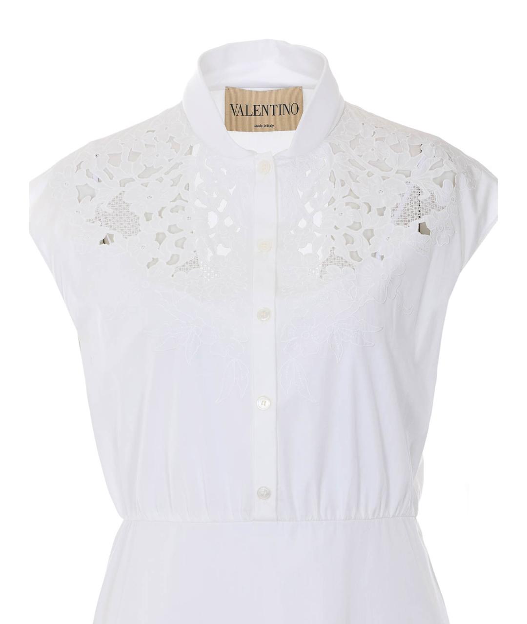 VALENTINO Белое полиэстеровое повседневное платье, фото 4