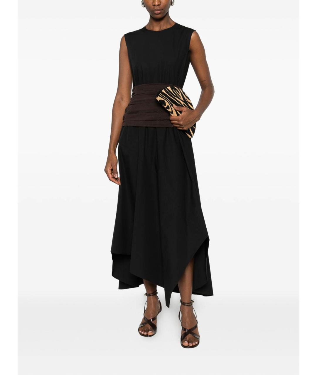TORY BURCH Черное хлопковое повседневное платье, фото 5
