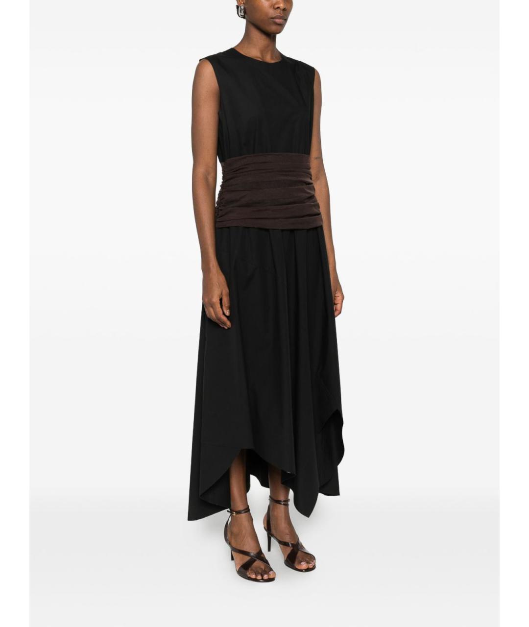 TORY BURCH Черное хлопковое повседневное платье, фото 2
