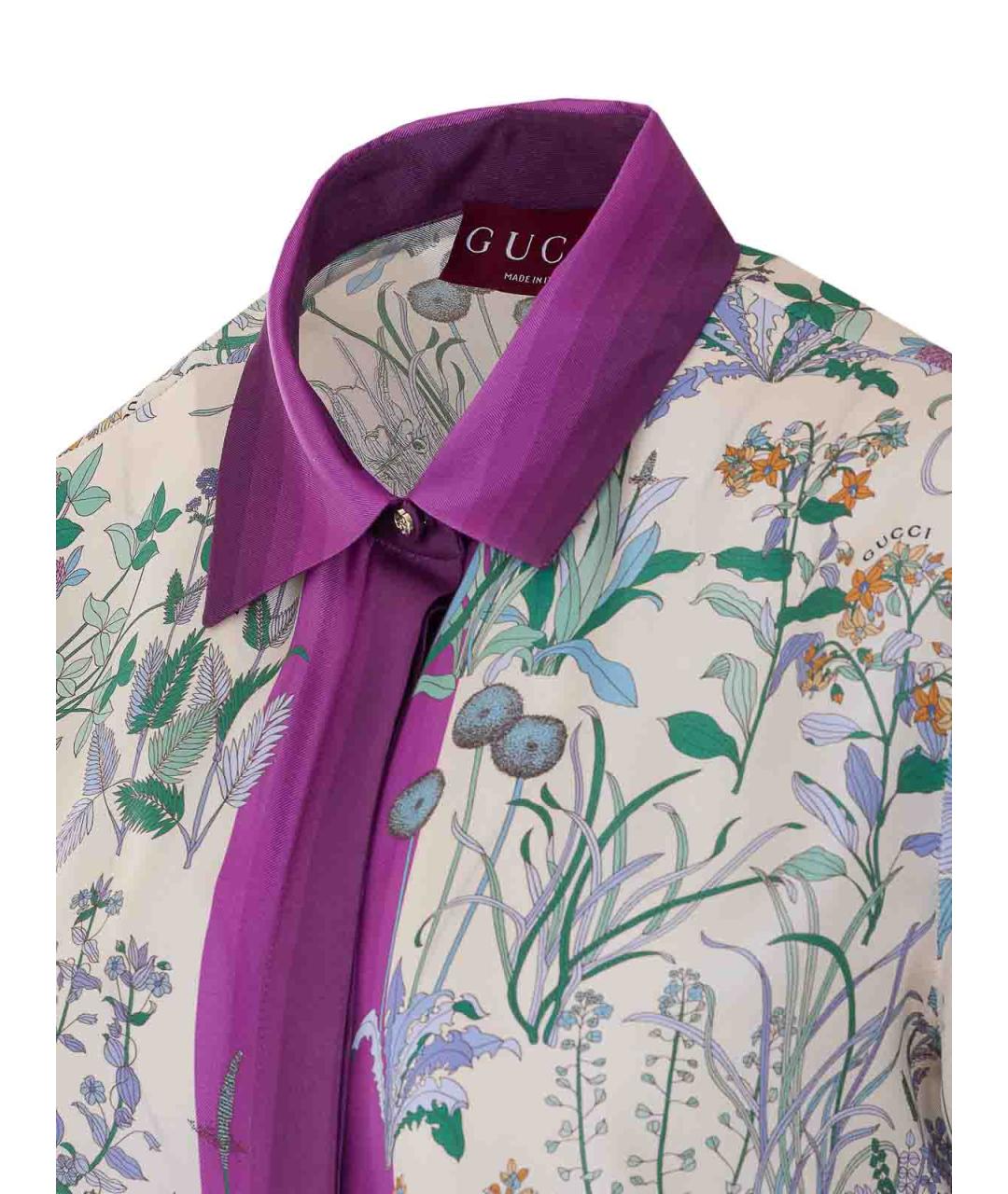 GUCCI Мульти шелковая рубашка, фото 3