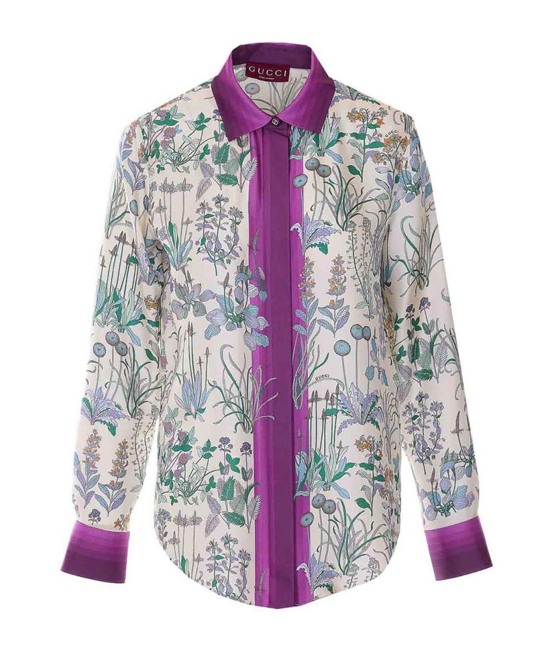 GUCCI Мульти шелковая рубашка, фото 1