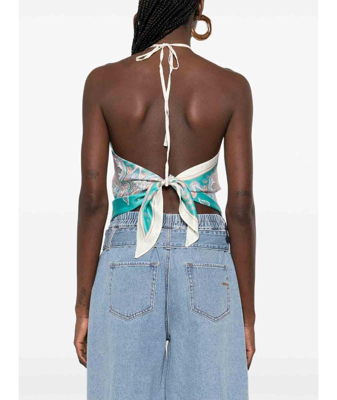 PINKO Мульти шелковая майка, фото 5