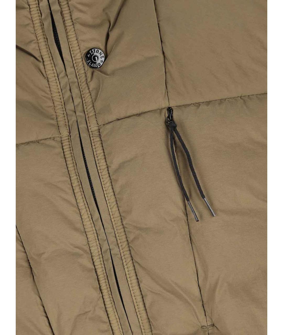 STONE ISLAND Зеленый полиамидовый жилет, фото 3