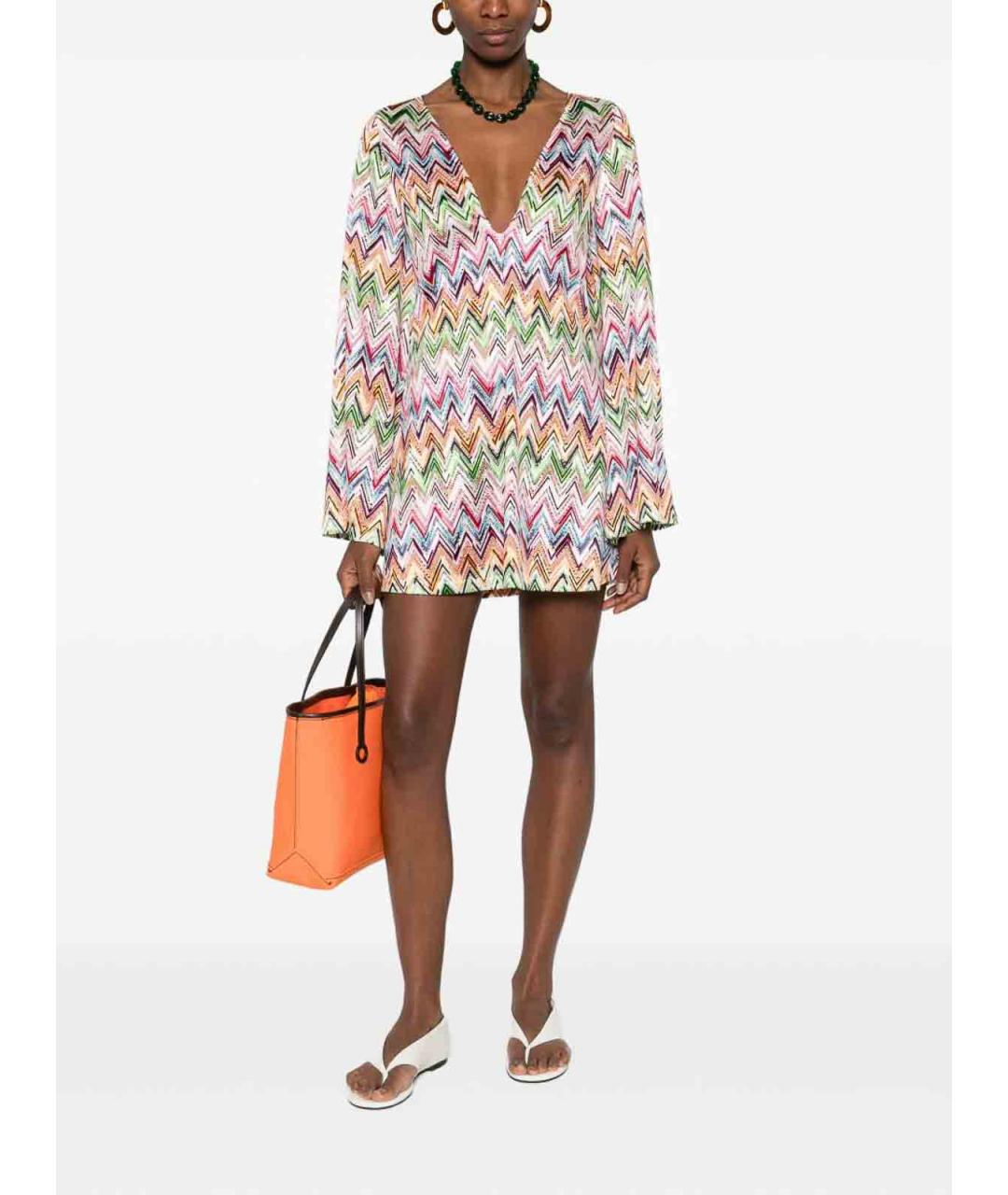 MISSONI Мульти вискозное повседневное платье, фото 3