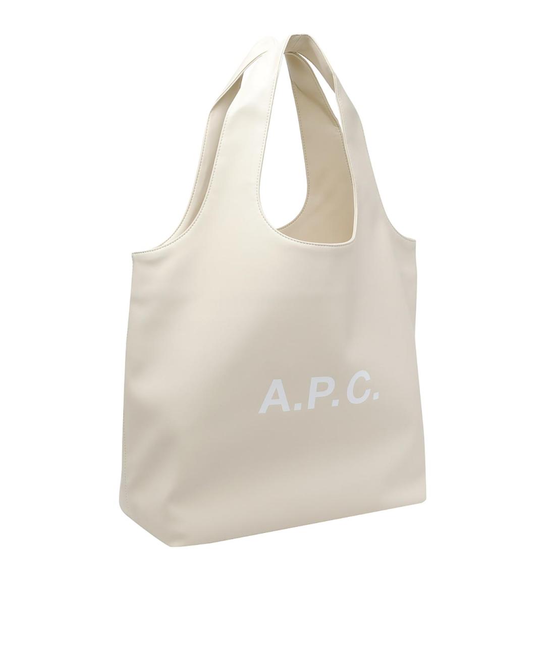 A.P.C. Белая сумка тоут из искусственной кожи, фото 2