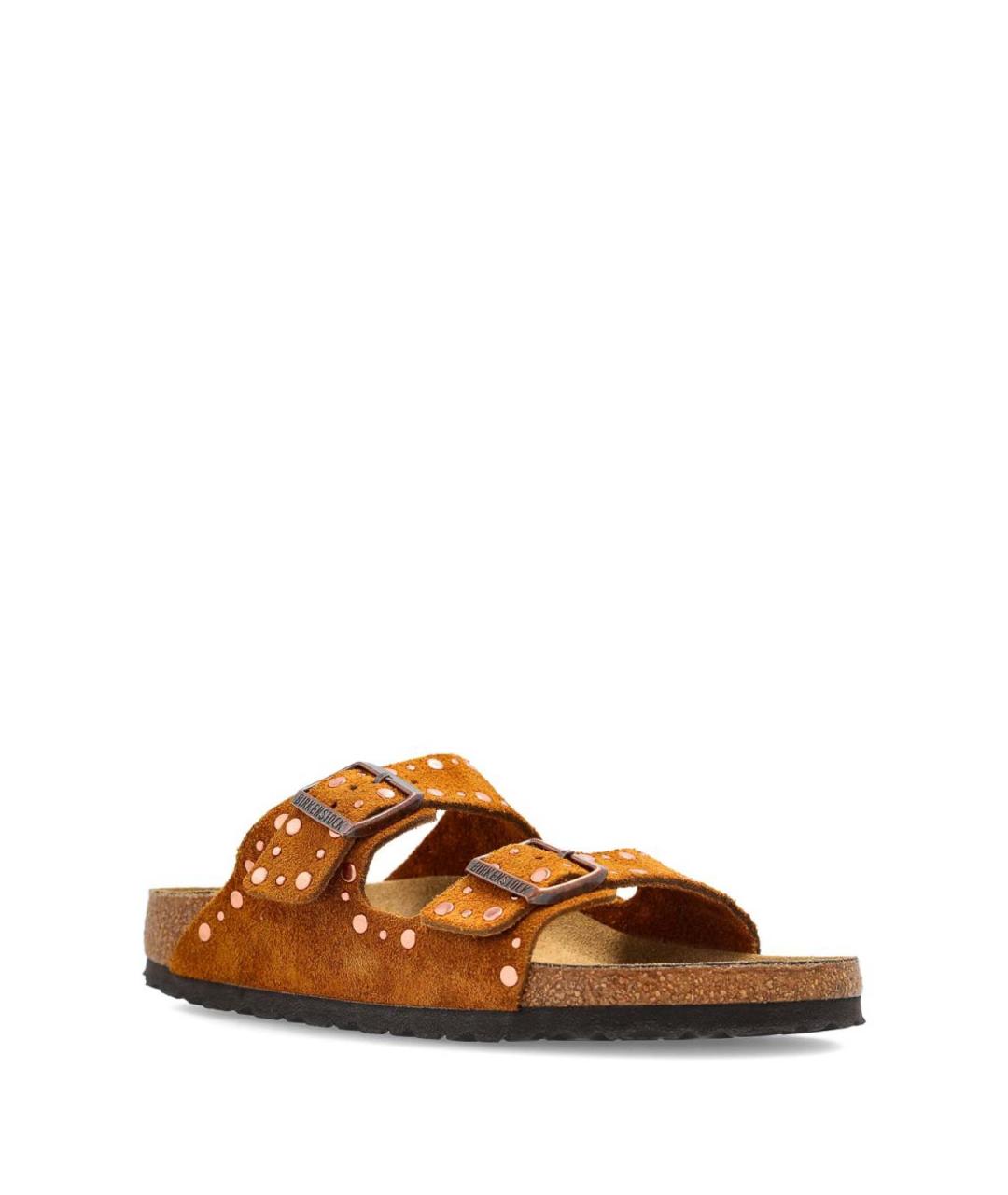 BIRKENSTOCK Бежевые замшевые шлепанцы, фото 3