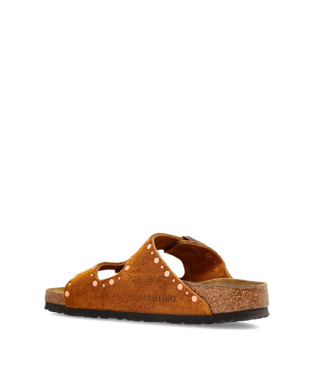 BIRKENSTOCK Бежевые замшевые шлепанцы, фото 4